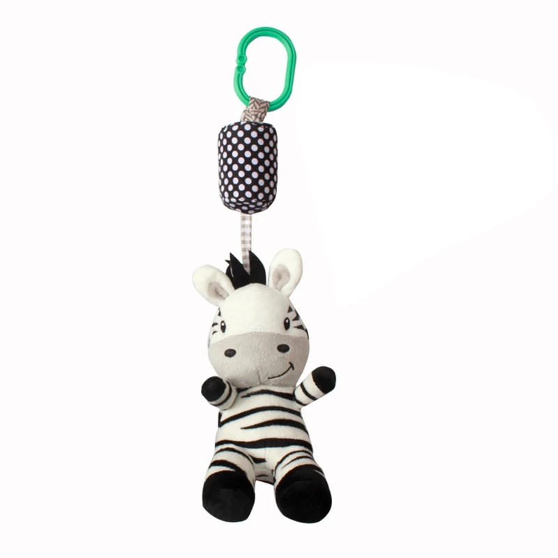 

2Pcs Baby Toys Cartoon Zebra Infant Mobile Cloth Toy Baby Trolley Bed Wind Chimes Rattles Hanging Bell Pacify Toy