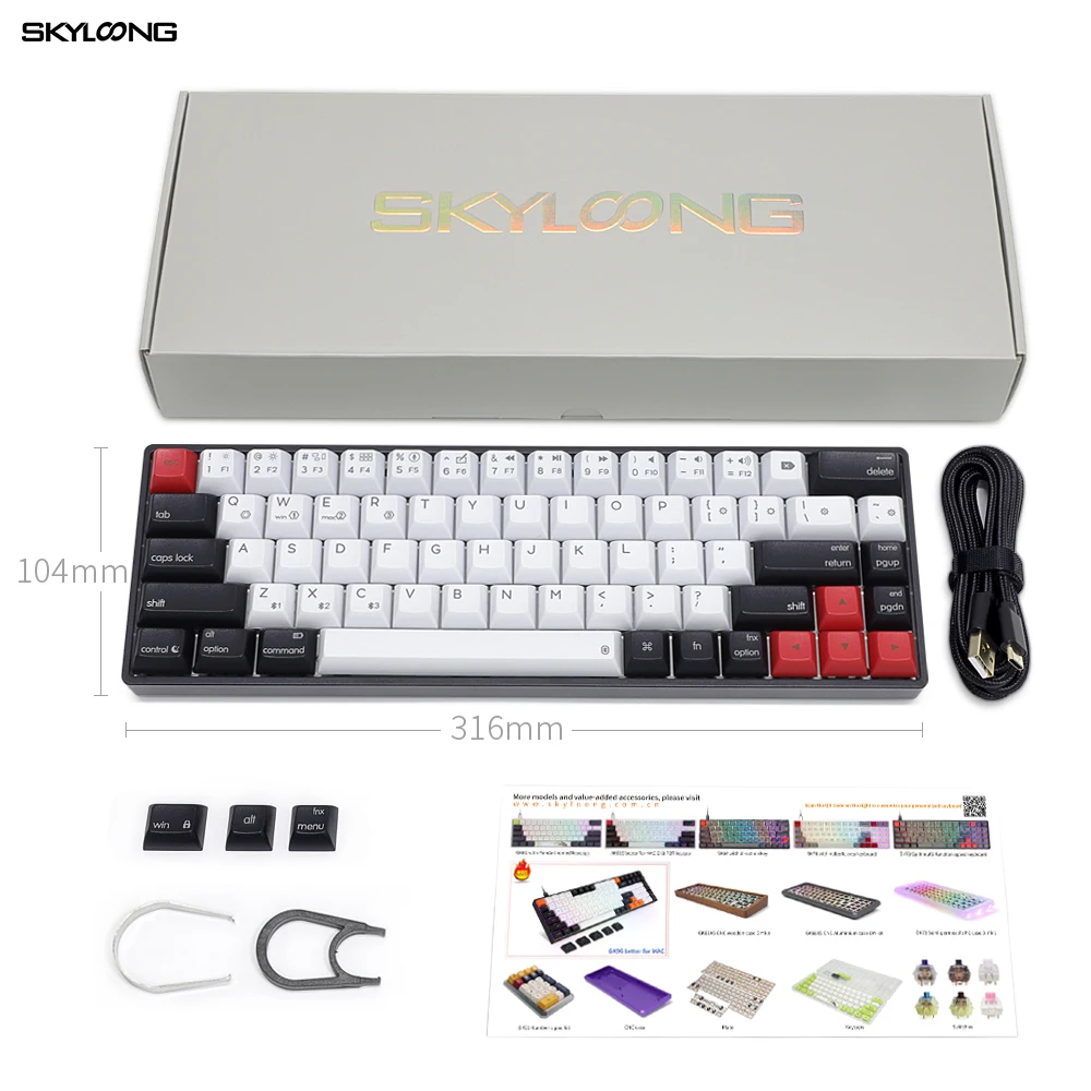 - Skyloong AK68, 68 , 64 , RGB , USB,  , /