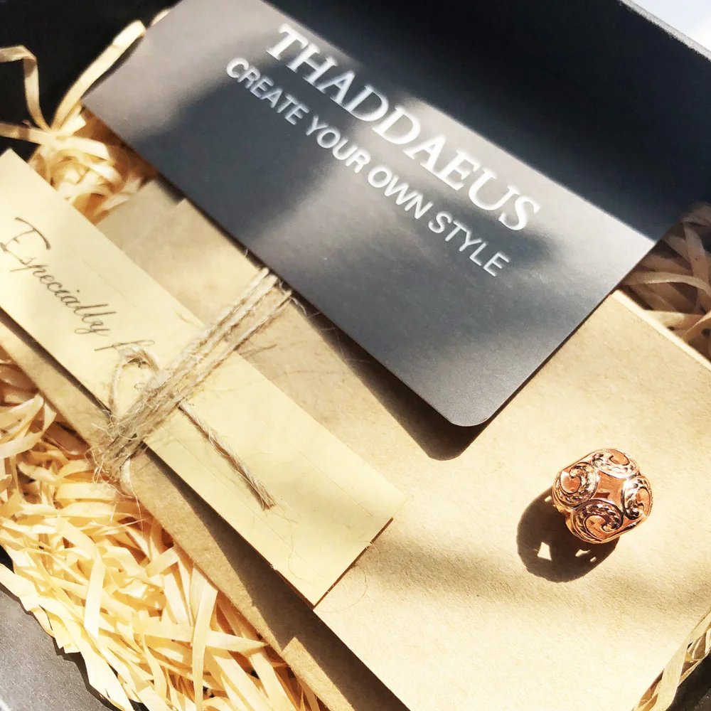 

Beads Wave,Rose Pure Gold Color Beads Fits Bracelet Europe Jewelry Thanksgiving Gift For Women & Men