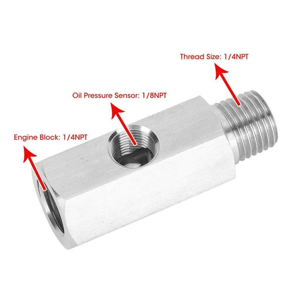 

Automobile engine block adaptor General Motors engine 1/8 NPT adaptor T304 block 1/4 auto parts C7Q9