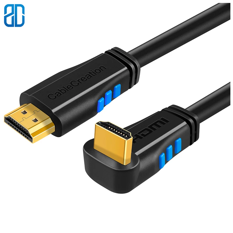 Кабель HDMI 2 0 4K (60 Гц) угол понижения 90 градусов Позолоченный разъем поддержка Ultra HD