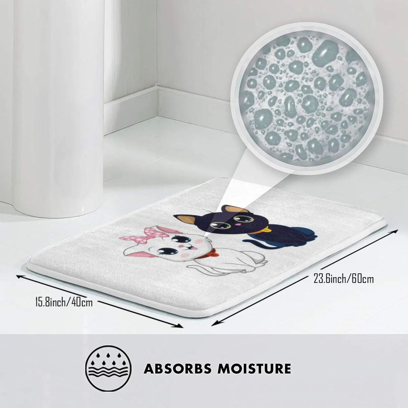 Самые милые и красивые Маленькие кошки. Коврик ковер анти-скольжение Спальня