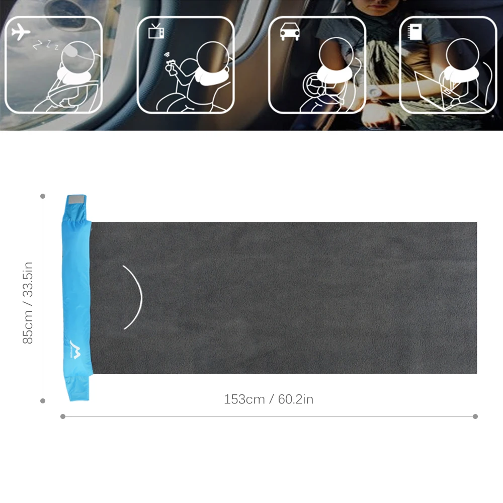 Portable Multifunctional 3-in-1 U Shaped Travel Pillow Neck Scarf Blanket for Camping Airplane Car Trips mini sleep mat | Спорт и