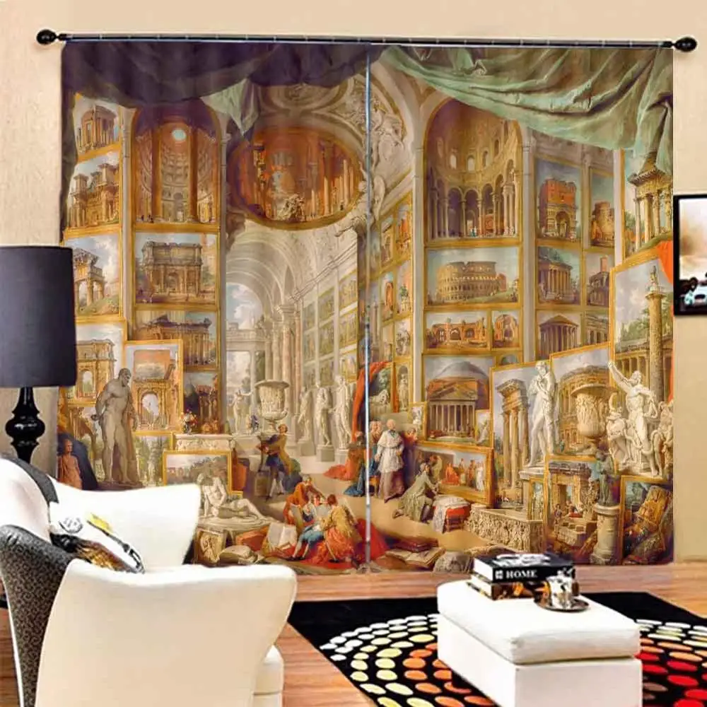 Высококачественные затемняющие шторы Cortinas с 3D фотопечатью на заказ занавески