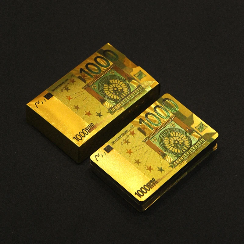 Настольная игра с игральными картами 24k Gold покерная монета упаковка Роскошная