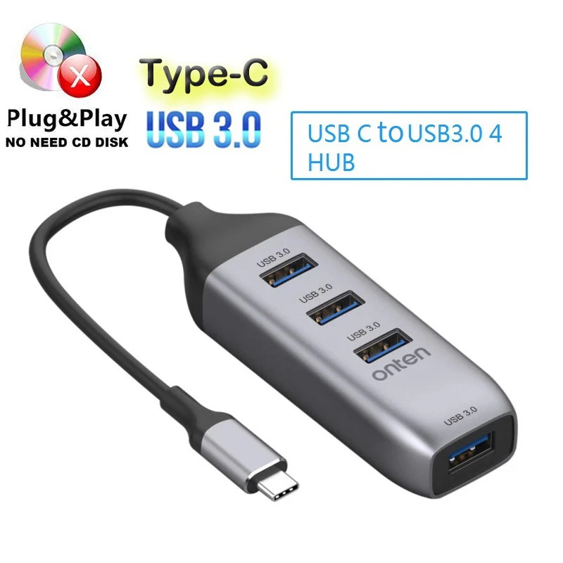 

Док-станция 4 в 1, USB Type-C, USB конвертеры адаптеры, для ноутбуков