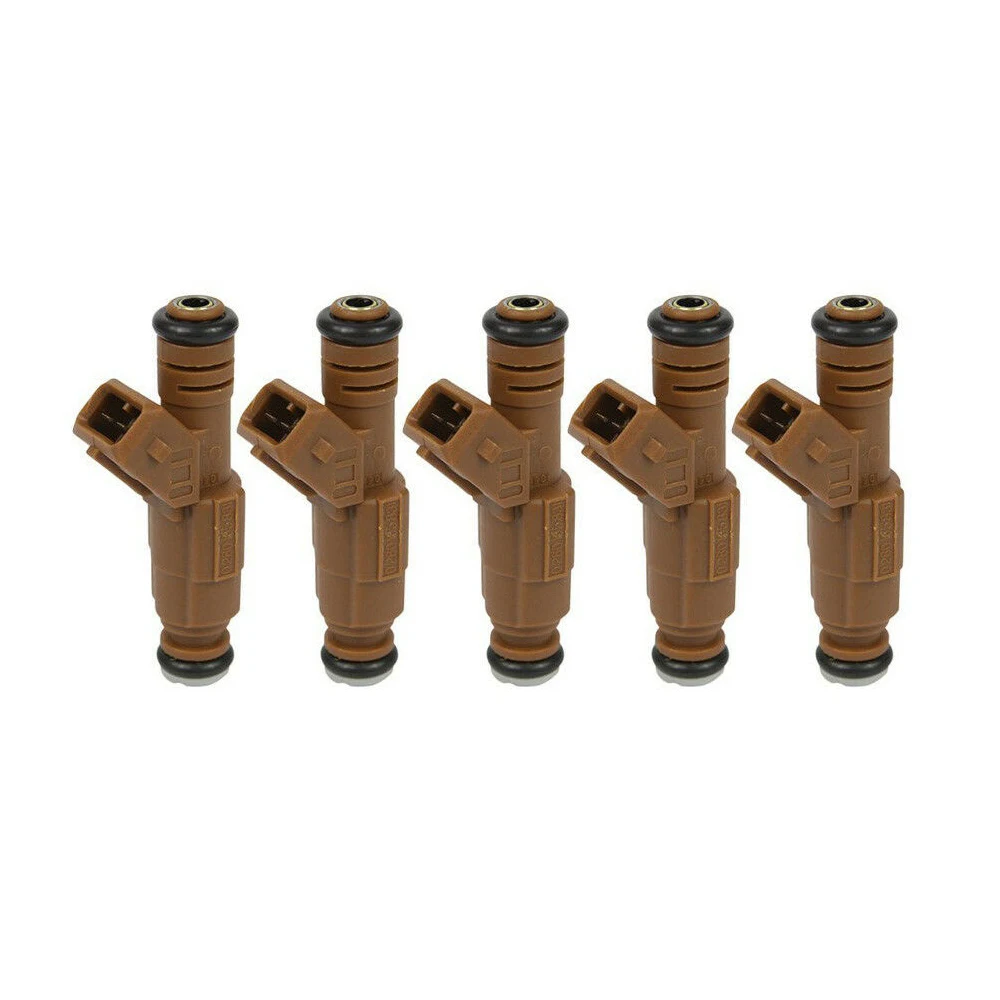 Set Of 5 Fuel Injector Nozzles For Volvo C70 S60 S70 2.4 S80 2.3 V70 XC70 XC90 2.5L 0280155831 9186340