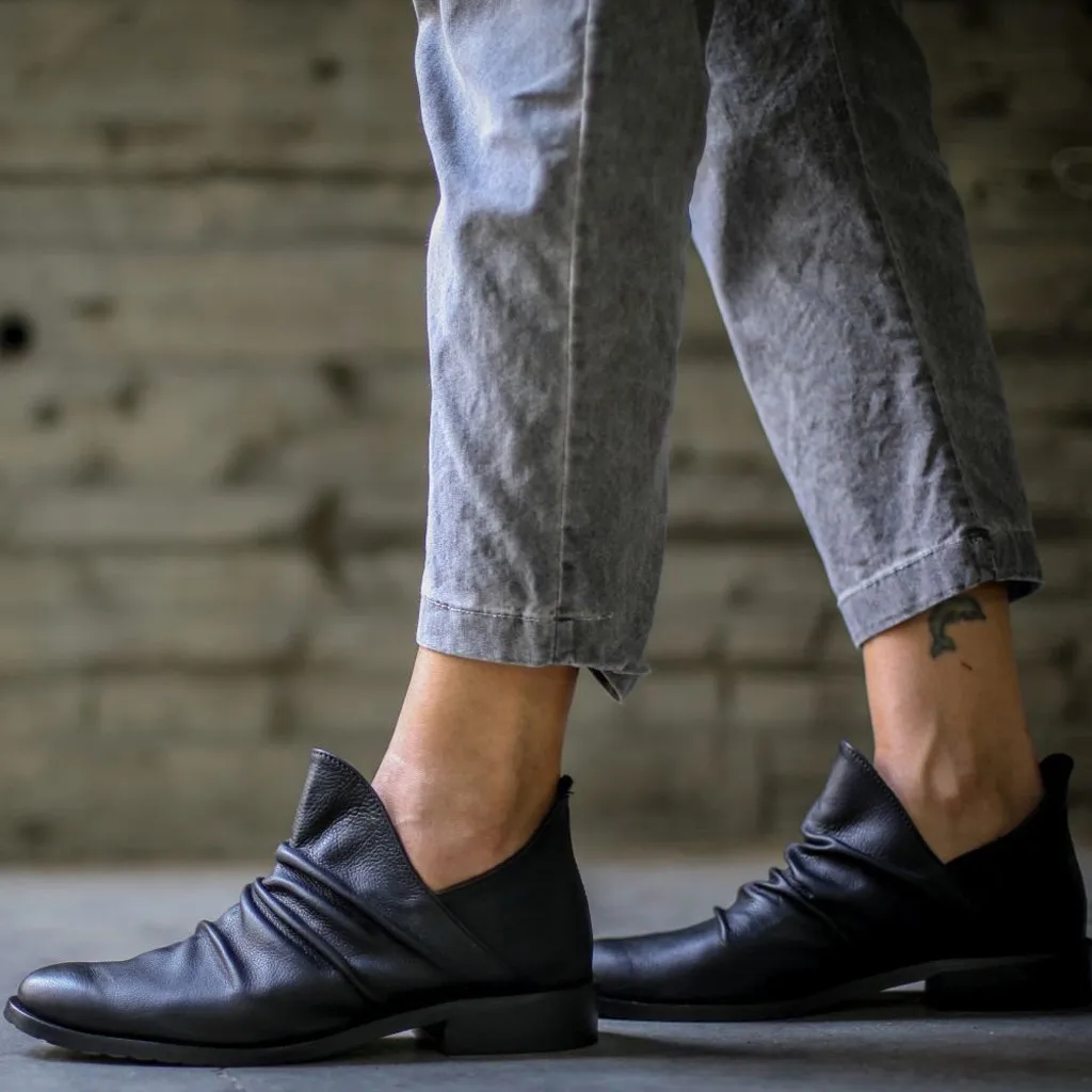 Женские ботильоны из флока без шнуровки с круглым носком на квадратном каблуке 2