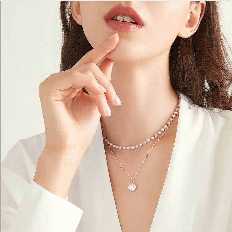 Простое темпераментное жемчужное ожерелье с электрографом ошейник любовь