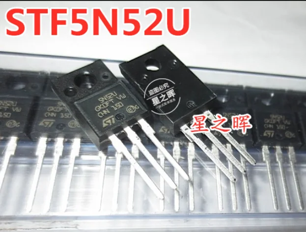 

Mxy 5PCS STF5N52U TO220F 5N52U TO-220F F5N52U STF5N52 TO-220 N-channel 4.4A 525V