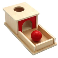 toddler wood montessori match permanent ball box round rectangular box toys for children unisex baby 12 month boys girl