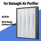 Hepa-фильтр H13 и композитный Углеродный фильтр для очистителя воздуха Delonghi AC230, запчасти для фильтрации запаха пыли 365*258*25 мм