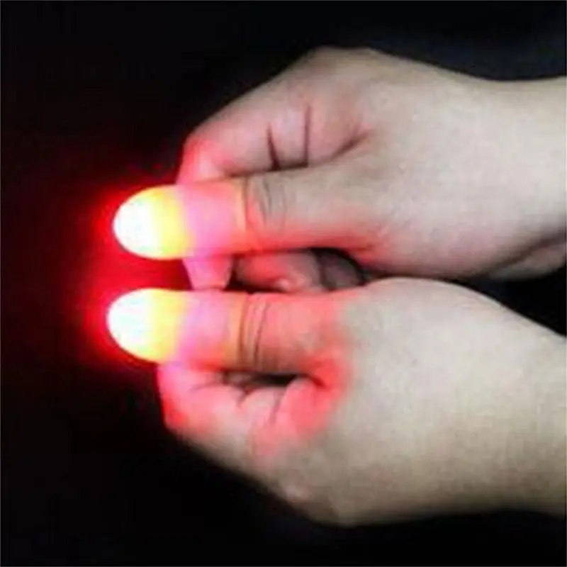 

2PCS/lot Light-Up Thumbs LED Light Flashing Fingers Magic Trick Props Glow Toys Children Kids Luminous Gifts Funny Novelty NEW