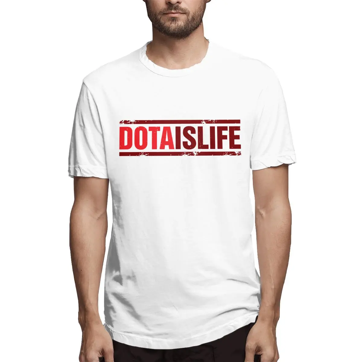 

Dota Is Life Design Essential Men's Classic T-Shirt Tee Shirt Short Sleeve Round Neck T-Shirt 100% Cotton Gift Idea Clothing