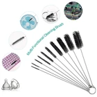 10 шт набор для чистки BrushMulti-функциональный Нержавеющаясталь для кормления ребенка бутылка всасывающая трубка Стекло трубка спираль волос соломенная щетка