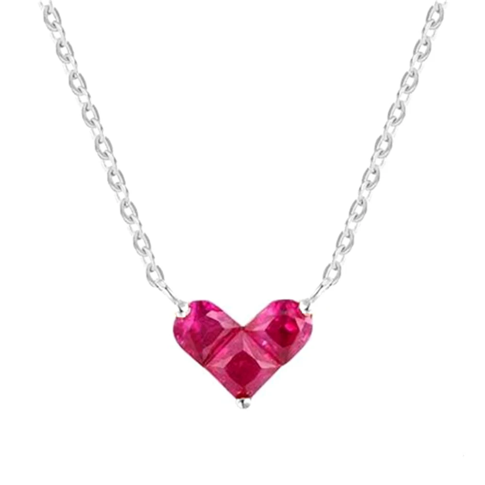 Модные хрустальные африканские Ювелирные наборы Серебряная цепочка сердце