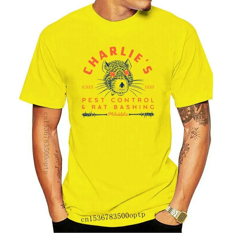 

New Charlie's Pest Control T Shirt 100% Pure Cotton Big Size Its Always Sunny In Philadelphia Tv Sitcom Paddys Pub Philadelphia