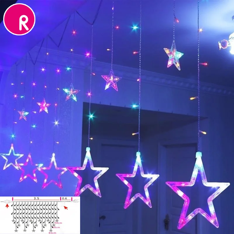 Magixun Christmas Lights Colorful Star Lamp LED String Lights Decoration for Home Indoor Wedding Party Led Curtain Lights