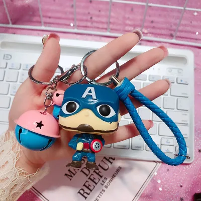 Модные Новые поп игрушки брелок Marvel Капитан Америка Железный человек брелок Дети Чудо Женщины брелок сумка Подвеска ювелирные изделия - Цвет: Big3