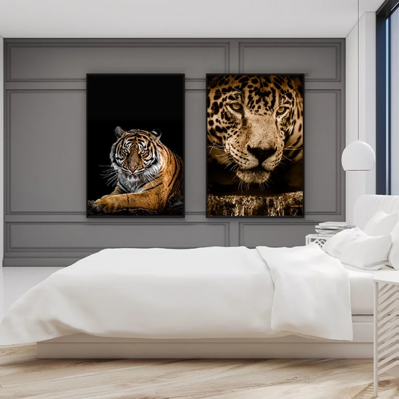 

Animals HD Photography Tigers Canvas Paintings Hanging Wall Art Home Decor for Office Living Room Bedroom Decorative Poster