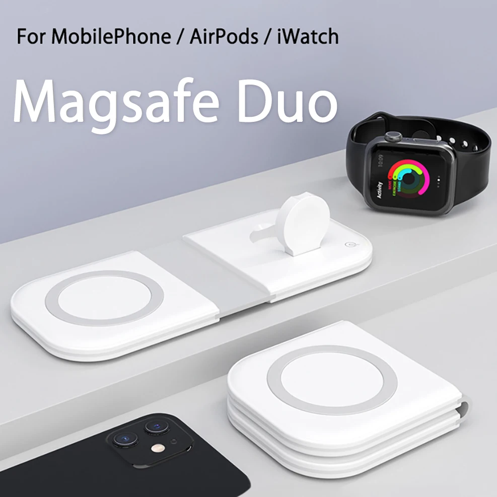 Беспроводное зарядное устройство 15 Вт Qi для Apple Watch 6 5 4 3 AirPods Pro iPhone 8Pus XR 11 12 XS MAX