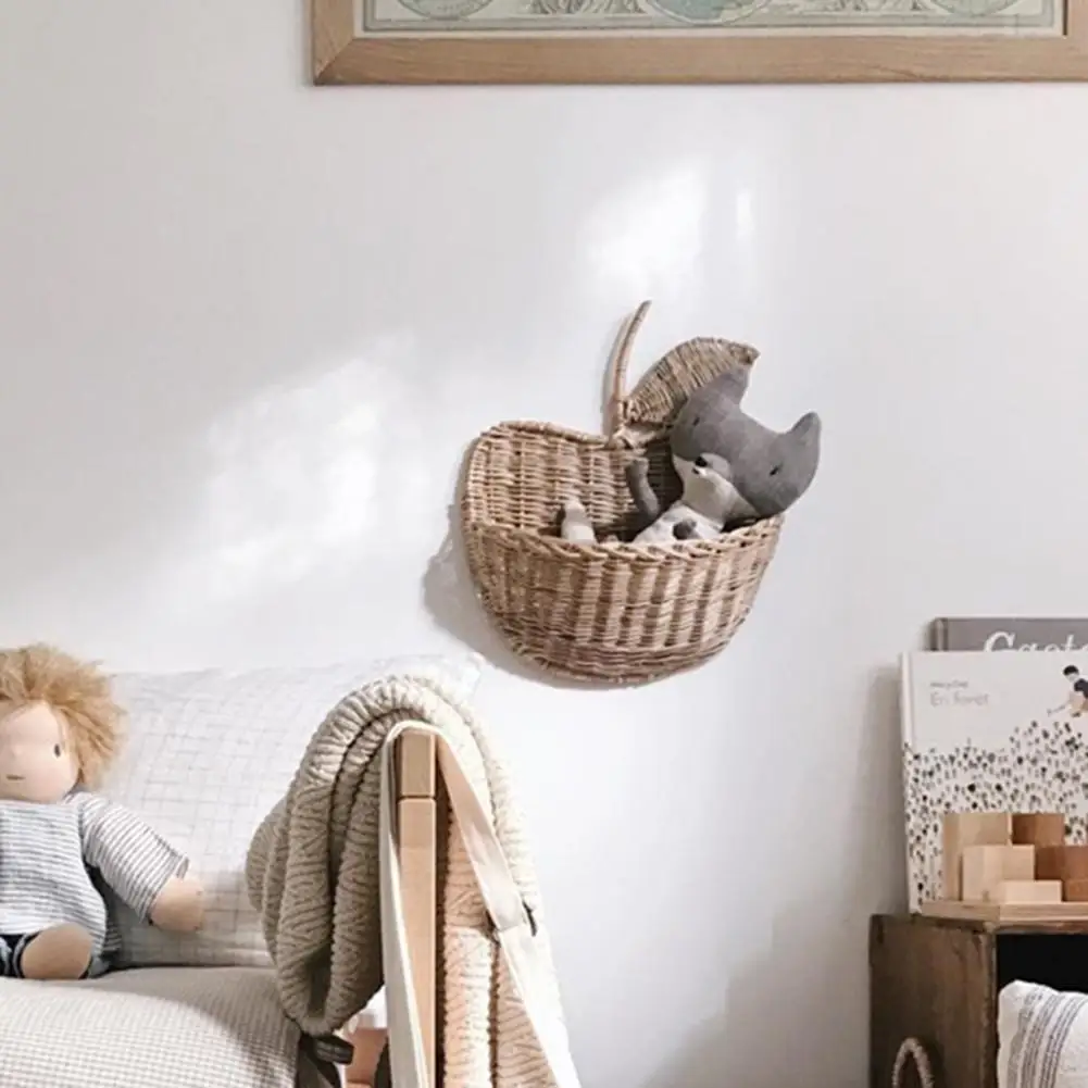 Корзина для хранения из ротанга ручная работа корзина в форме яблока натуральный