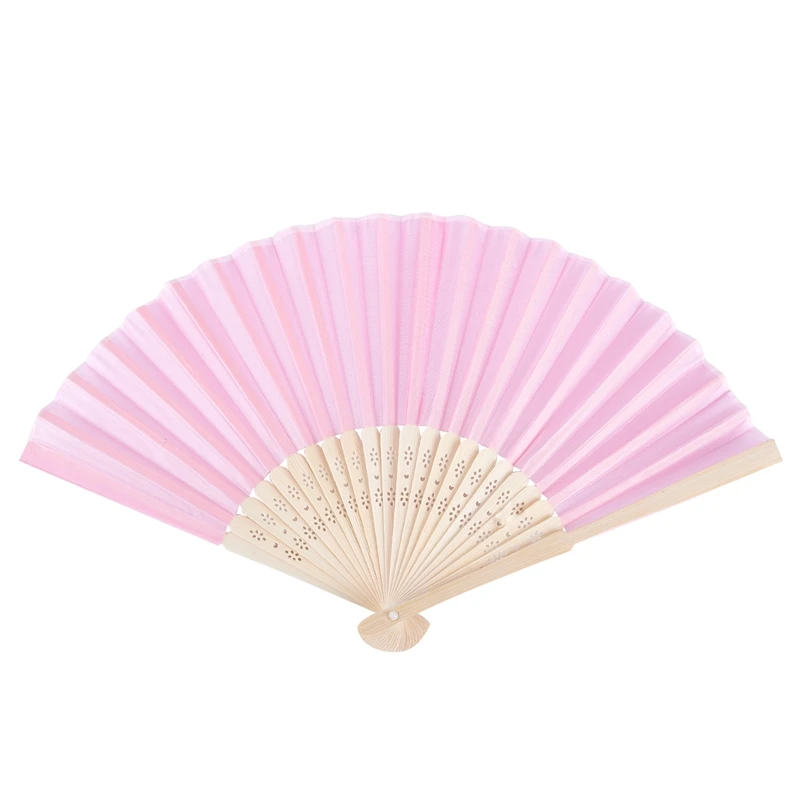 1 шт. роскошный Шелковый складной ручной вентилятор в элегантной лазерной резки