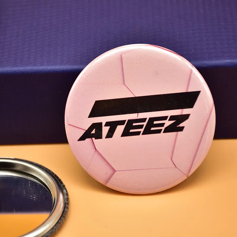 Корейский круглый значок KPOP IDOL Boys Team ATEEZ маленький зеркальный брелок для ключей