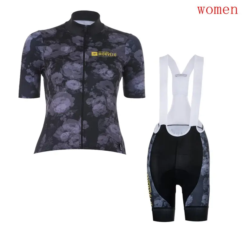 

Morvelo Women Cycling Jersey Short Sleeve Breathable bib shorts Sets Bicycle Clothes Quick Dry Roupa Ciclismo Maillot 121515