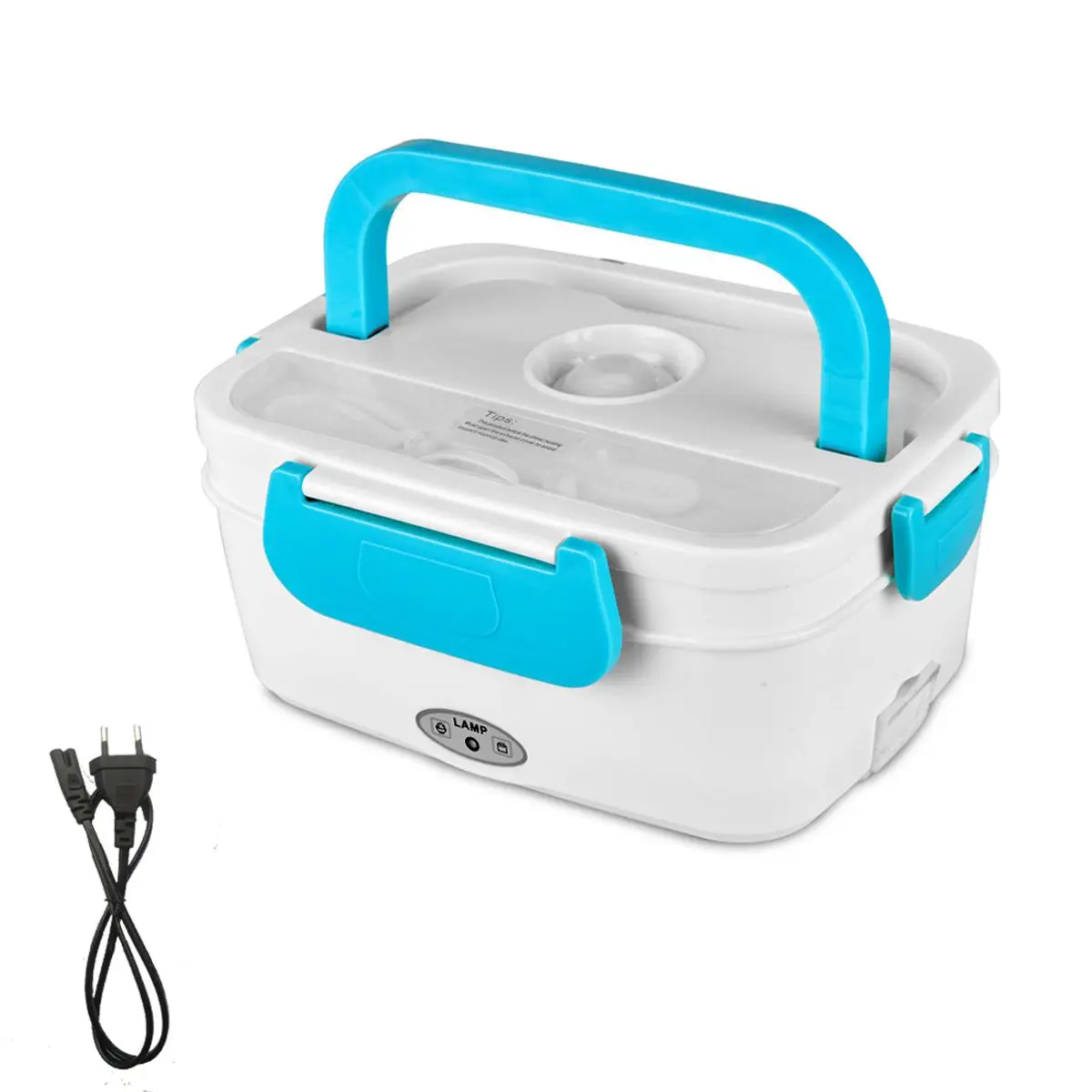 

110V 220V Blue Orange Portable Electric Heating Lunch Box Lunchbox Food-Grade Food Container Food-Heated Container Heat Keeping
