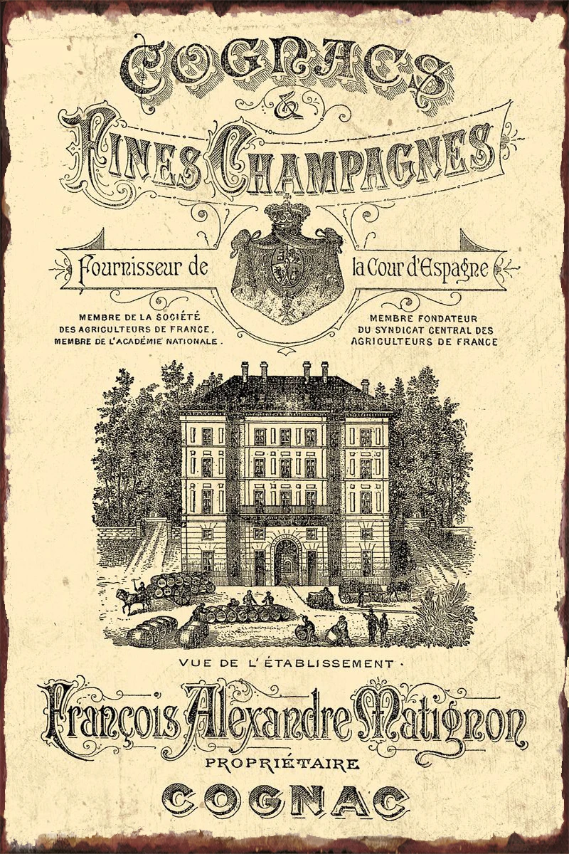 

Оловянная табличка цвета коньяка, цвета шампанского, 1888 оловянные таблички, украшение для комнаты, Ретро винтажный металлический знак для м...