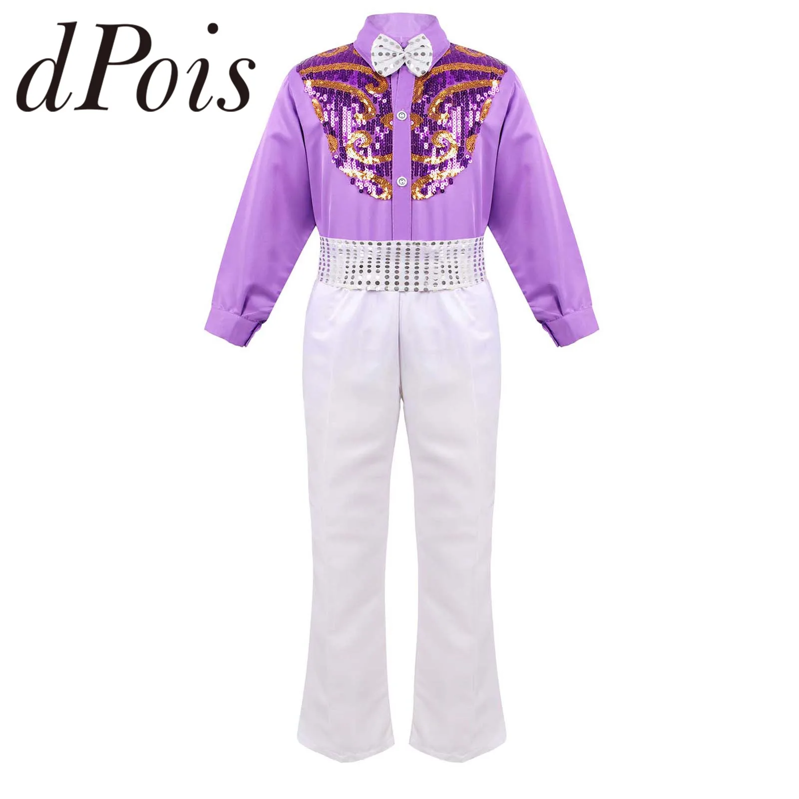 

Kids Boys Stage Performance Clothes Set School Show Chorus Performance Costume Suit Child Festivals Outfits Sequins Dancewear