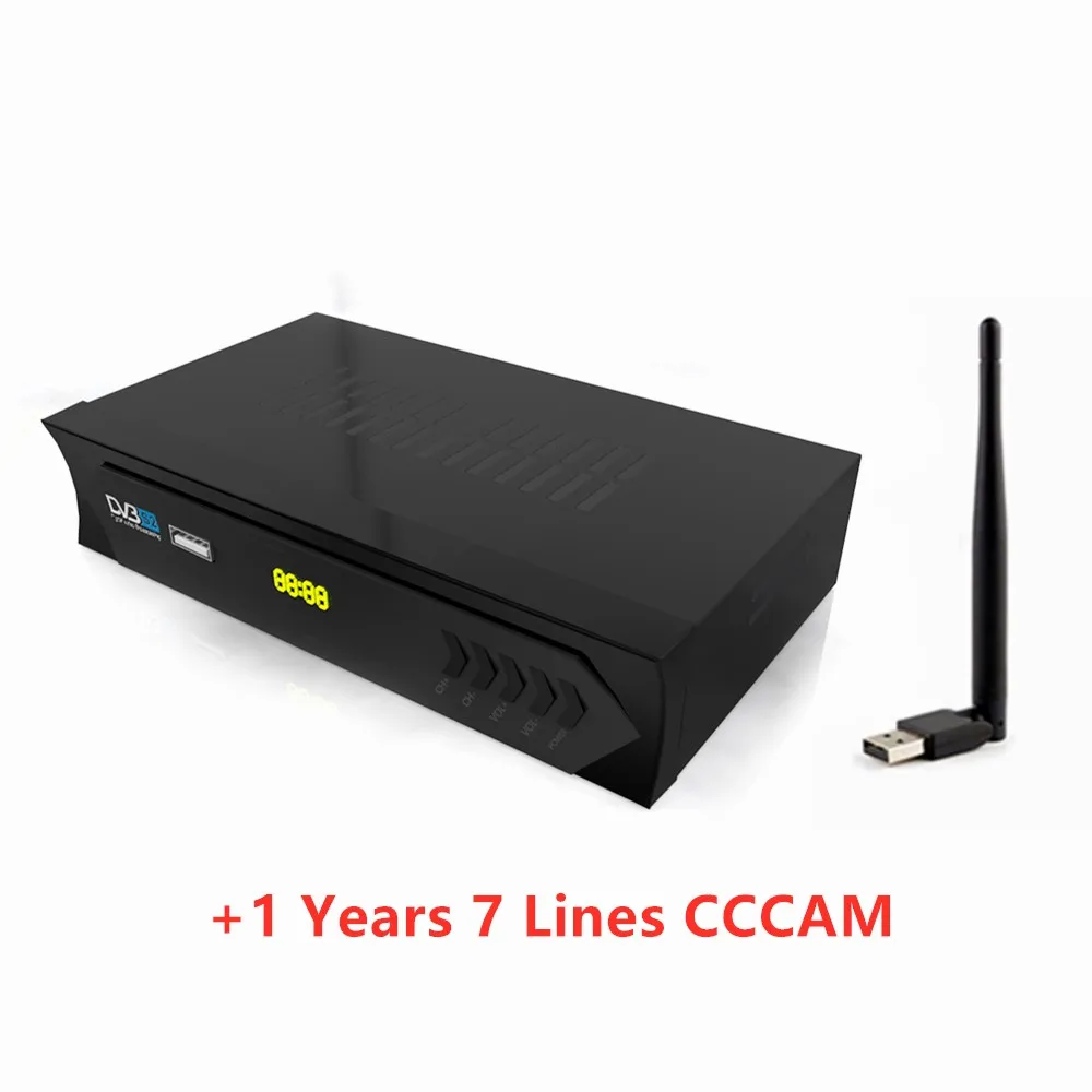1 год Европа CCCAM DVB S2 HD спутниковый ресивер Поддержка PVR 1080p MPEG-4/2 Испания Португалия Арабский ТВ коробка с USB wifi рецептор - Цвет: M5-USB WIFI-CCCAM