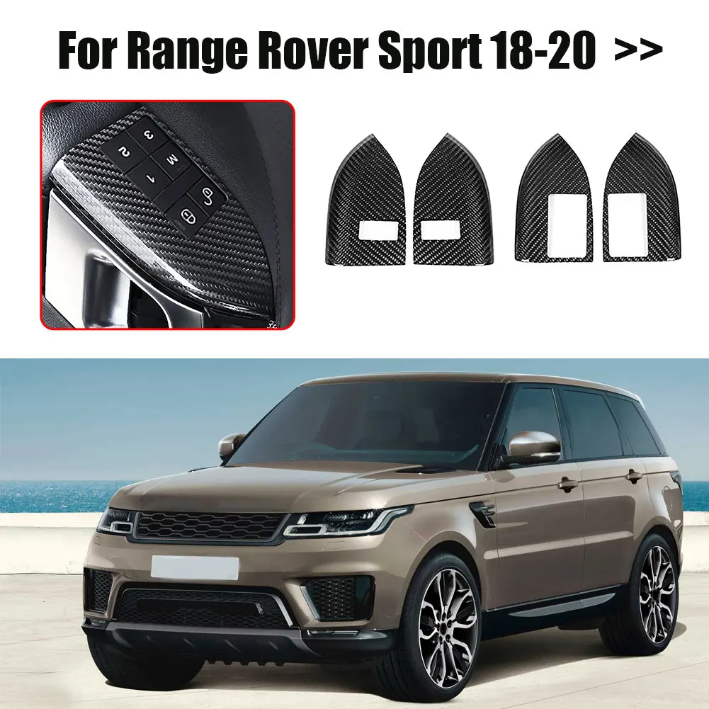

Carbon Fiber Child Safety Lock Trim Cover Insert Sticker Decoration Accessories for Land Rover Range Rover Sport 2018-2020