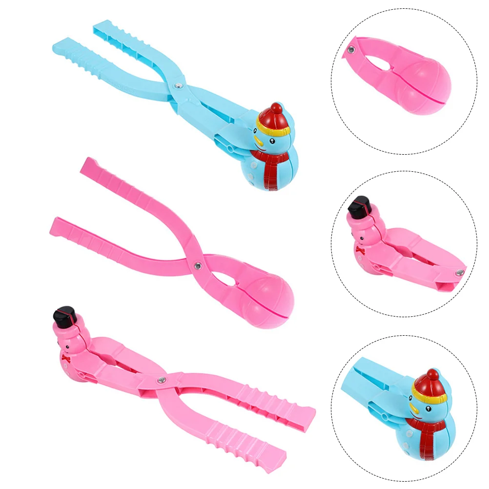 

3Pcs Snowball Making Tools Children Winter Snow Toys Snowball Clamp Toys (Random Color)