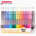 20 цветовZebra jjj15 SARASA клипса цветная нейтральная ручка гелевые чернила авторучка для письма 0,5 мм Япония 10 цветов набор отправить новая упаковка