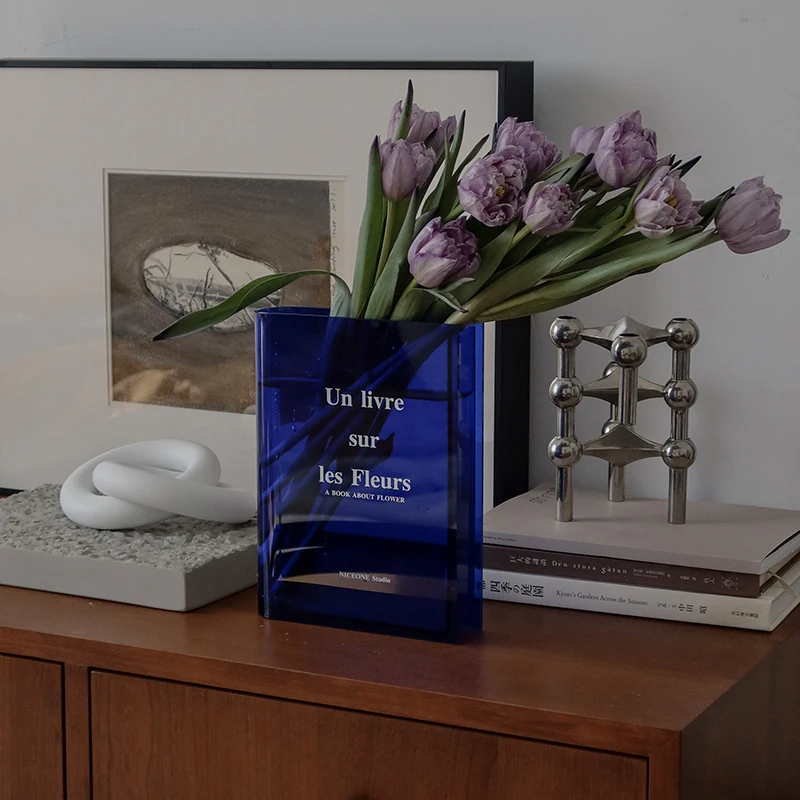 

Nordic Books Acrylic Vase Flower Home Decoration New Products