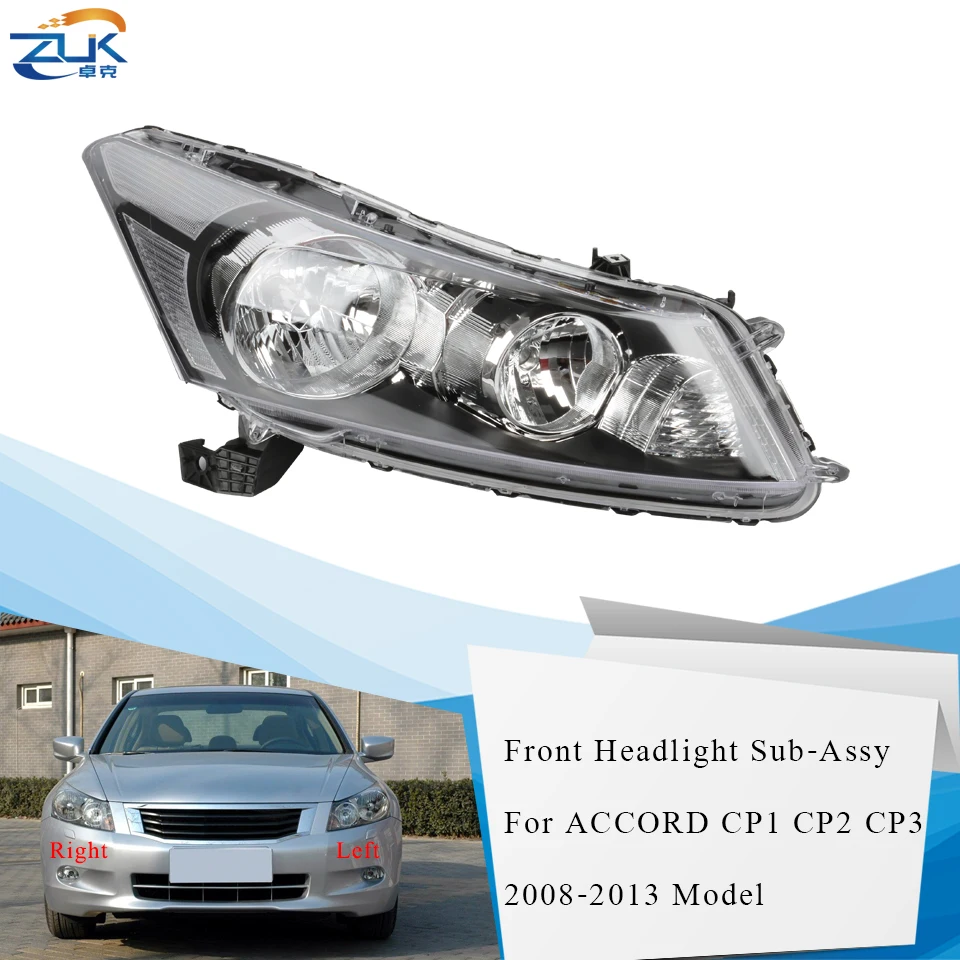 ZUK 2 шт. левая/правая фара головного света лампы для HONDA ACCORD CP1 CP2 CP3 2008 2009 2010 2011 2012 2013
