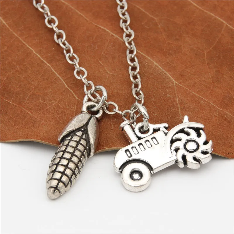 1 шт. Милые ожерелья для трактора изготовленные из металла подарок фермерам колье