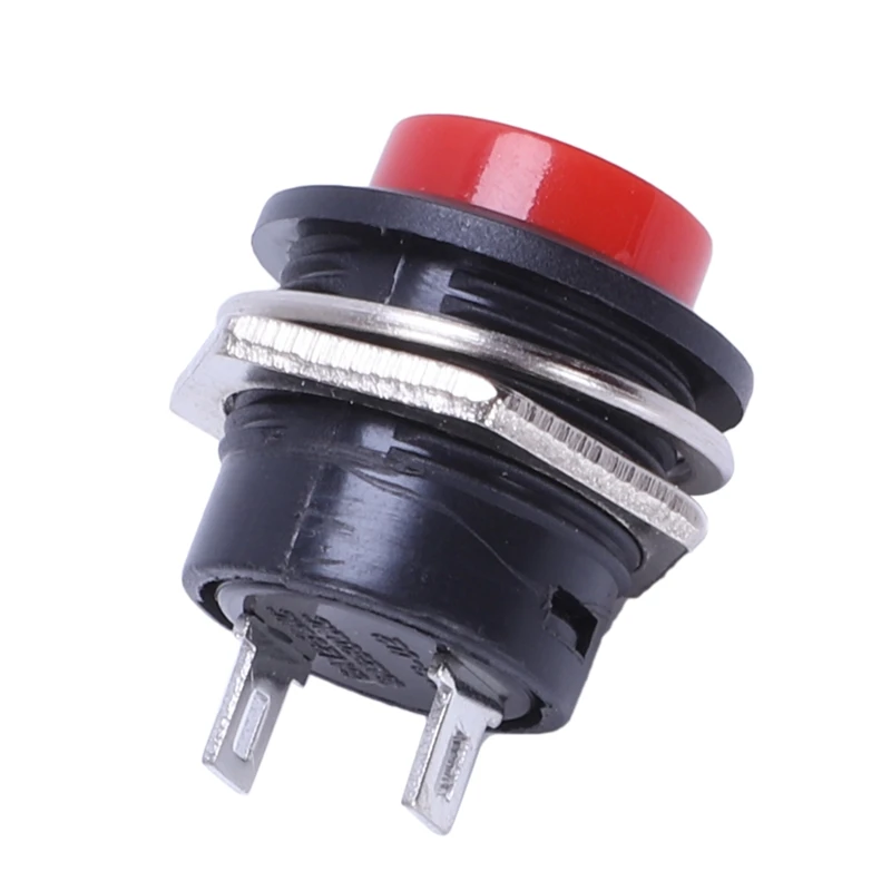 Промо акция! 5 x Мгновенный SPST без Красной круглой крышки кнопочный переключатель