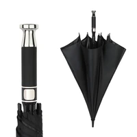 luxury golf umbrella full fiber automatic long handle business fiber sraight umbrella paraguas customized logo