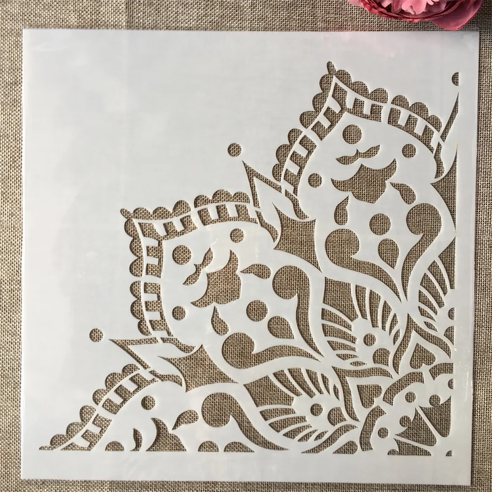 

30*30cm M L Mandala 1/4 Wheel Lotus DIY Layering Stencils Painting Scrapbook Coloring Embossing Album Decorative Template