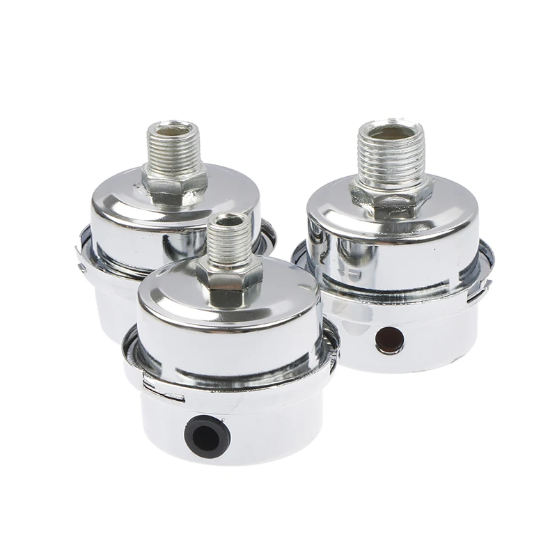 

1pc 13mm 16mm 20mm Air Compressor Parts Metal Air Compressor Intake Filter Noise Muffler Silencer Thread Silver