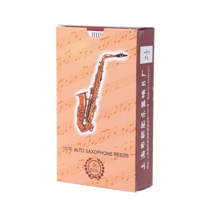 10pcs Eb Alto Saxophone Reeds Bamboo Strength 2.5 Sax Woodwind Instrument Parts |