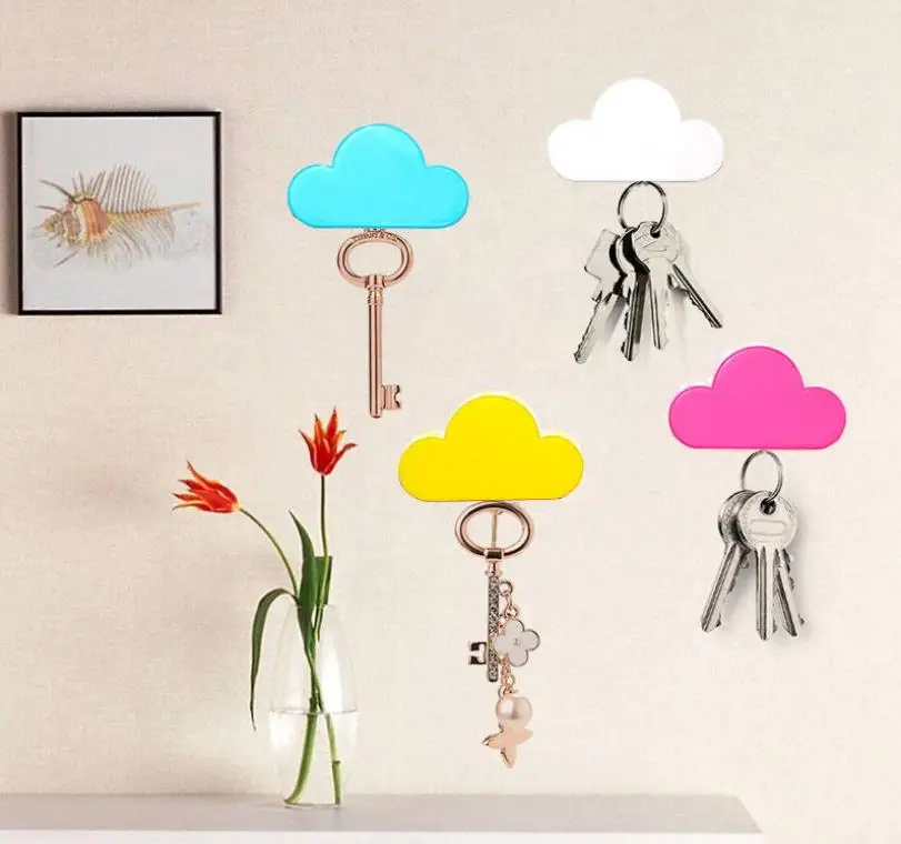 Дешево 100pcs Новые квалифицированные новизны для дома, Белое Облако Форма Магнитный магниты брелок для ключей горячая Распродажа SN3574