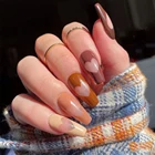 Накладные ногти, милые, радужные, яркие, для любовной носки, для балерины, Длинные накладные ногти, акриловые ногти, аксессуары для ногтей, съемные