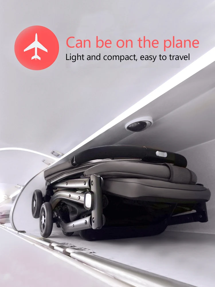 Детская коляска Ультра Легкая Складная может сидеть Лежащая детская портативная