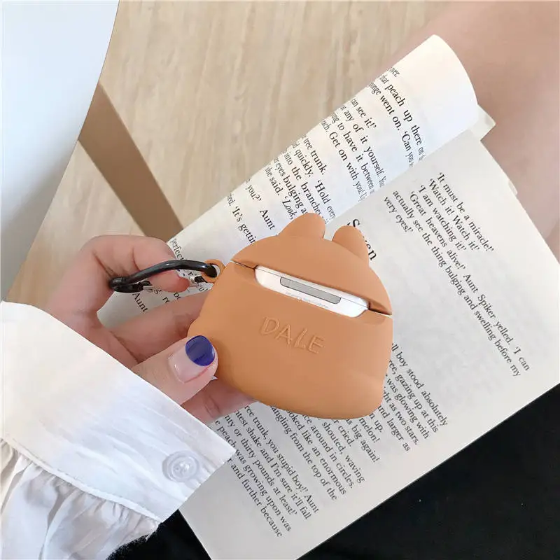 Для Apple AirPods чехол 3D стильная футболка с изображением персонажей видеоигр забавные чип и Дейл Белочка кедровые орехи Беспроводной Наушники Earpods чехол для Airpods 2