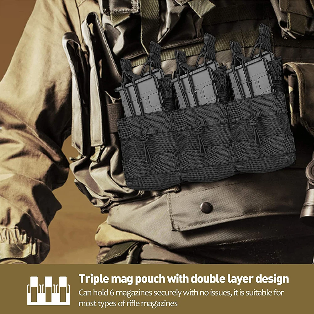 Тактическая Сумка для магазина Molle двухслойная Тройная Магнитная сумка