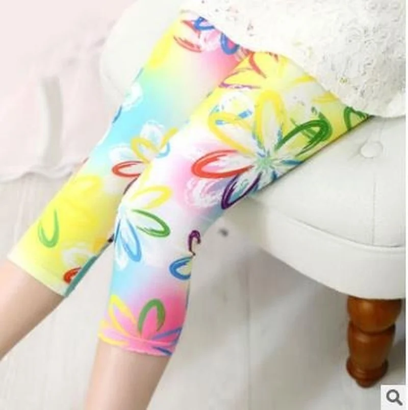 

Kids Girls Leggings Spring Summer Flower Printed Children Trousers Girl Casual Pencil Pants Cute Toddler Leggings